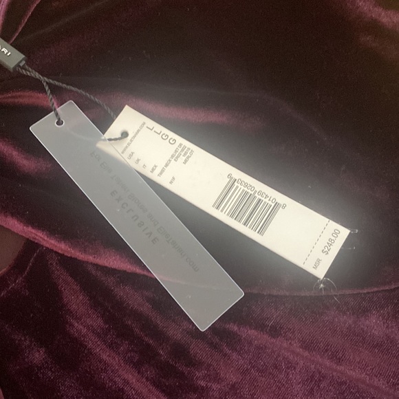 Elie Tahari TWIST NECK VELVET DRESS - Picture 8 of 8